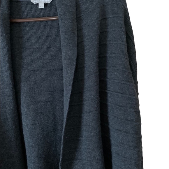 Royal Robbins gray cable knit silk/wool/alpaca blend high/low cardigan ladies XL - Picture 3 of 12